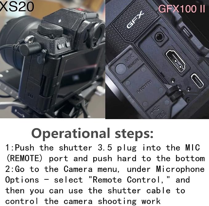 for Fuji gfx100II/GFX100RF Cable Release Wire Shutter Button Shooting