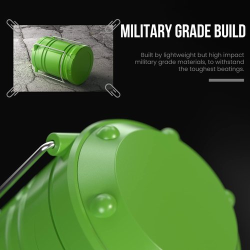 Lichamp LED Camping Lantern - 4 Pack Battery Powered Flashlights for Emergencies | Portable Green Light