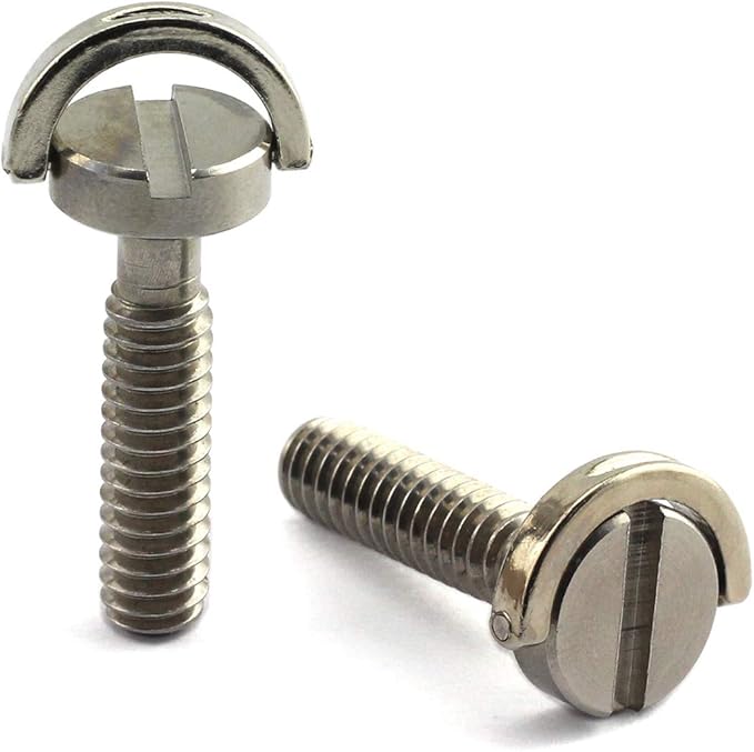 HJ Garden 2pcs 1/4-20 Thread D-Ring Stainless Steel Camera Fixing Screws