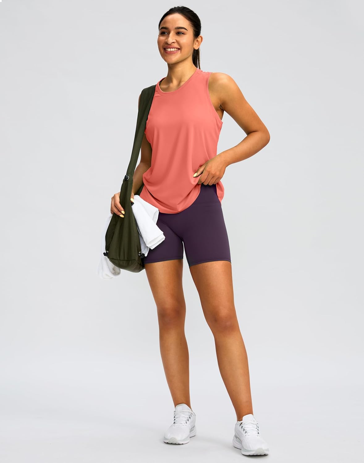 Skiennix Women's Athletic Tank Tops - Racerback Sleeveless Design for Yoga & Gym | Loose Fit