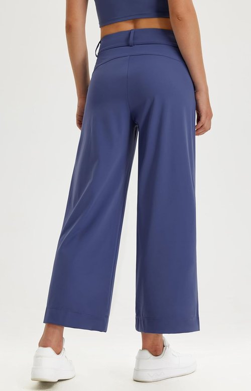 Libin Women's Wide Leg Dress Pants - High Waisted Stretch Trousers with Pockets | Casual Comfort