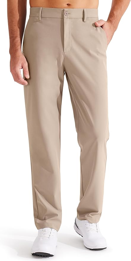 Libin Men's Golf Pants Classic Fit Flat Front Work Dress Pants 29" 31" 33" Stretch Casual Pants Lightweight with Pockets