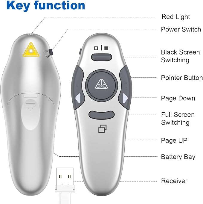 QUI Presentation Clicker Wireless Presenter Remote Clicker