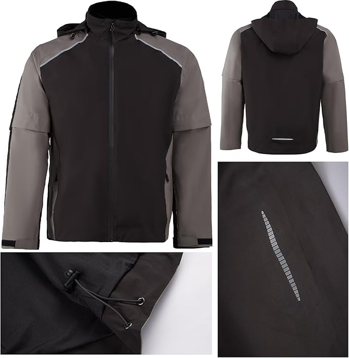 K.E.J. Golf Rain Jacket for Men Waterproof Raincoat Lightweight Jacket Golf Suit for Hiking Cycling Running Camping Traveling