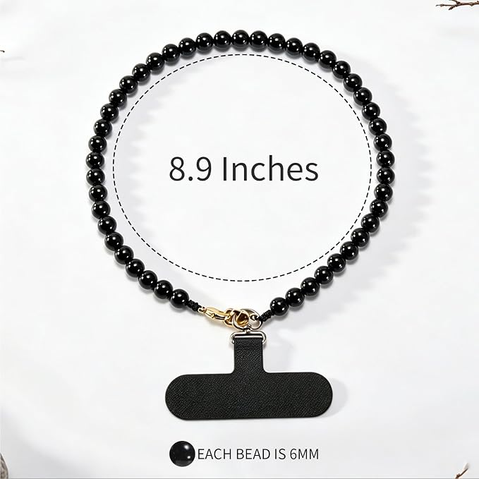 Agate Beaded Phone Wrist Strap for Women Men Stone Beads Charm Handmade