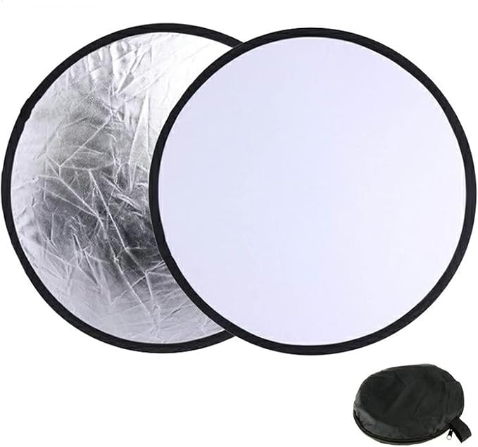 2 in 1 Lighting Reflectors Round Folding Portable 30cm/12inch Camera Photo