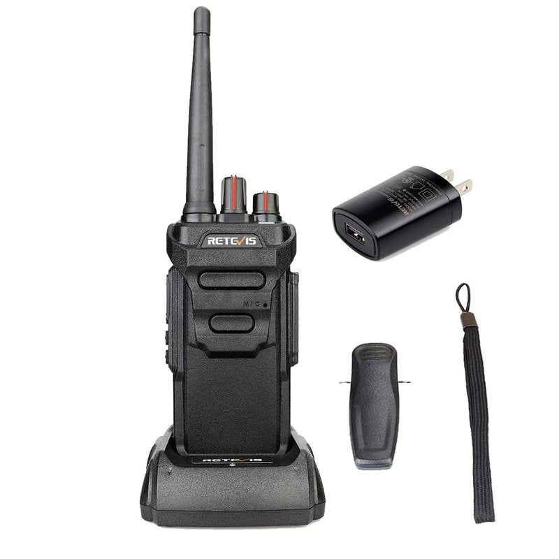 Retevis RT48 IP67 Waterproof Walkie Talkies,Heavy Duty 2 Way Radio,Rechargeable Professional/Business Two Way Radio,1200mAh Battery,VOX,SOS Alarm,for Hiking School Emergency Outdoor Logistics(1 Pack)