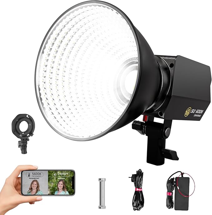 IFOOTAGE COB Video Light SL1 60DN, Continuous Output Lighting, 5600K Daylight