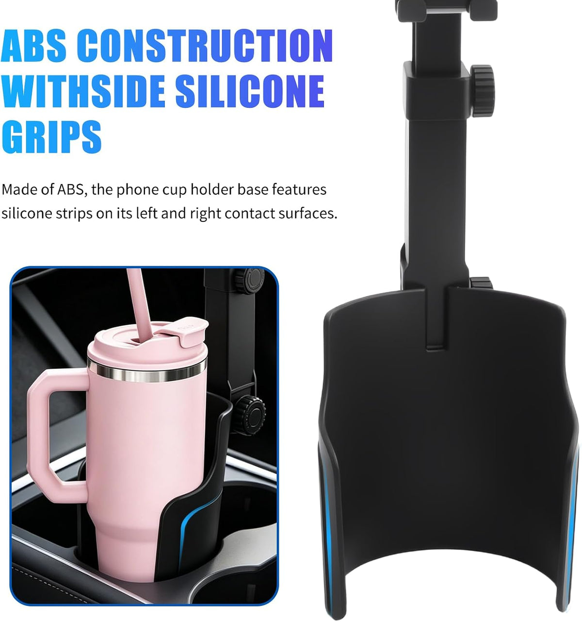 2026 New Cup Holder Phone Holder,Extendable Cup Holders Phone Mount with 360° Rotation Adjustment,Universal Cell Phones Holders Car CupHolder Fit for 4.7-7 inches Phones