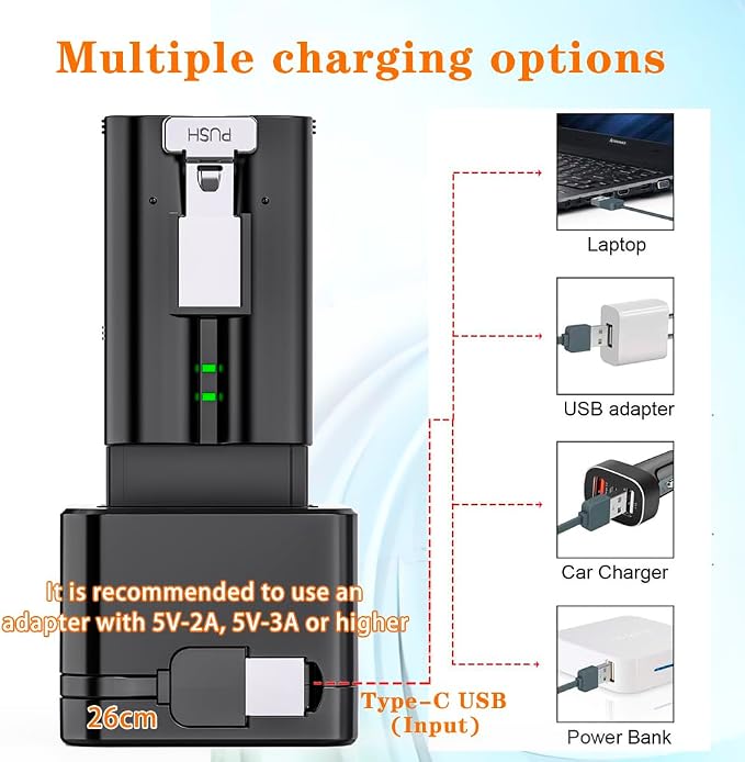 3-Slot Charger/Charging Dock, Suitable