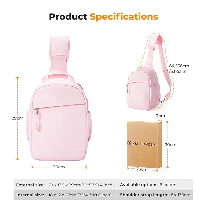 K&F CONCEPT Small Camera Bag for Photographer, Camera Sling Crossbody bag for