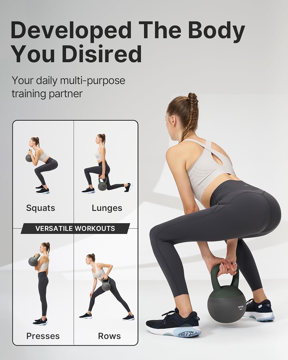 YOTTOY Soft Kettlebell Set - Cushioned Base & Wide Handle for Strength Training | Ideal for All Levels