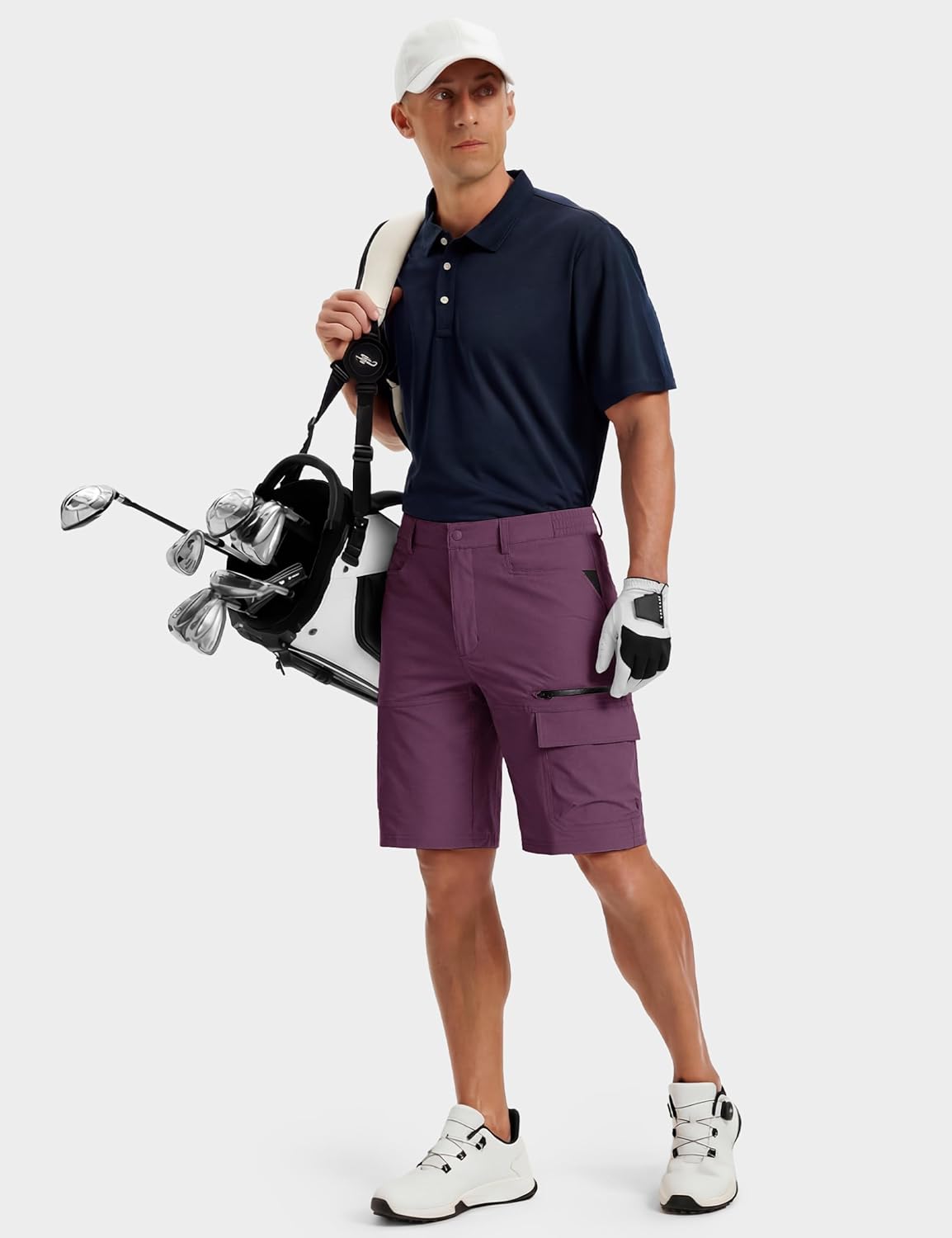 TACVASEN Men's Quick-Dry Cargo Shorts - Water-Resistant Outdoor Hiking & Golf Shorts | Casual Fit
