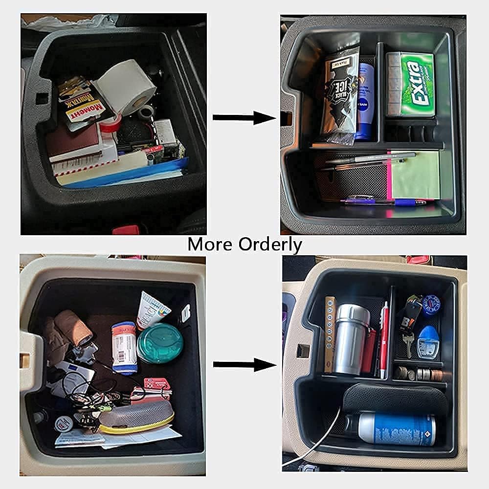 TACORBO Center Console Organizer Tray for 2007-2014 GMC Sierra 2500 3500 Accessories Yukon XL Silverado 2500 3500 Suburban 1500 Tahoe / 07-13 GMC Sierra 1500 Chevy Silverado Suburban 2500 Avalanche