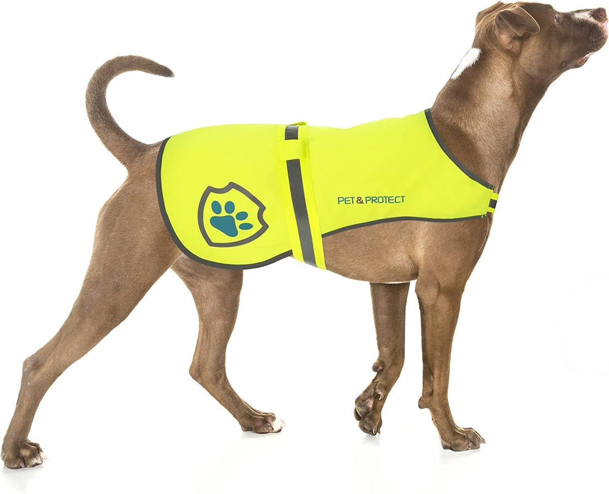 Reflective Dog Coat by [Brand Name] - High-Visibility Safety Vest for Walking & Training | Fits Small to Large Breeds 16-130 lbs