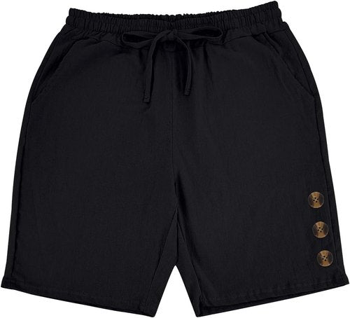 DMOYALA Men's Linen Shorts - Elastic Waist & Drawstring | Casual Summer Beach Bermuda Shorts with Pockets