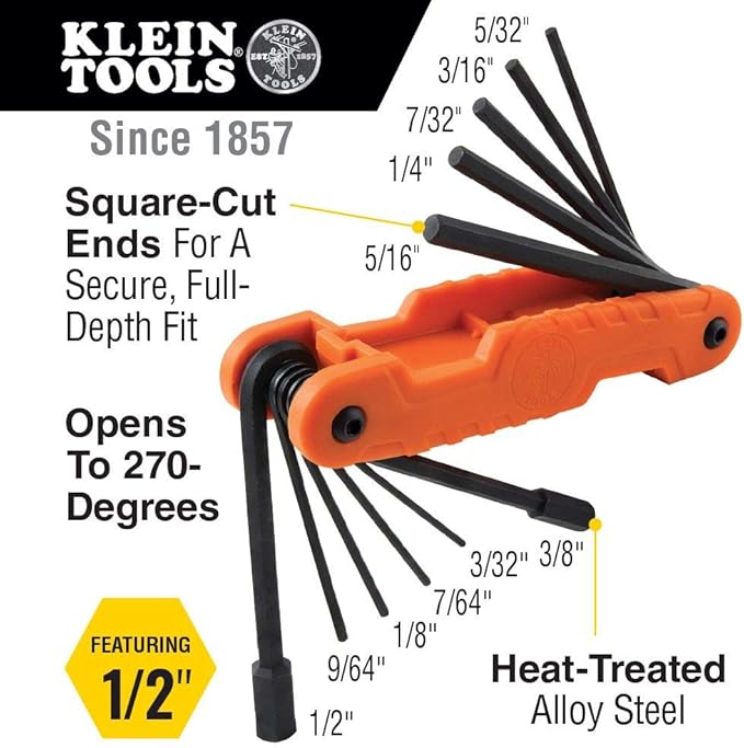 Klein Tools Crimping Pliers and Folding Hex Key Set