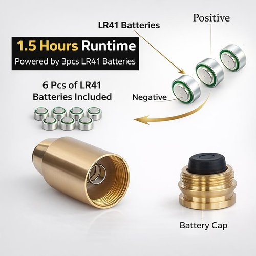 GOTICAL Tactical Red Laser Bore Sight - Cal .40 Brass Boresighter Cartridge for Precision Shooting