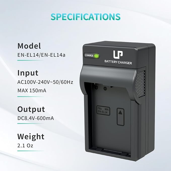 LP EN-EL14 EN EL14a Battery Charger, Charger Compatible