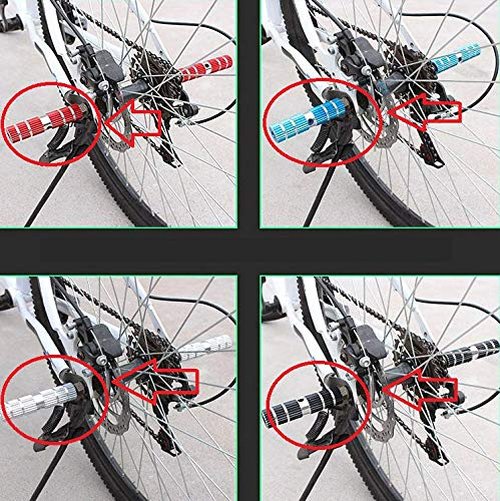 1 Pairs Aluminum Alloy Bike Pegs for Mountain Bike Cycling Stunt Pegs Fit 3/8 inch Axles Black