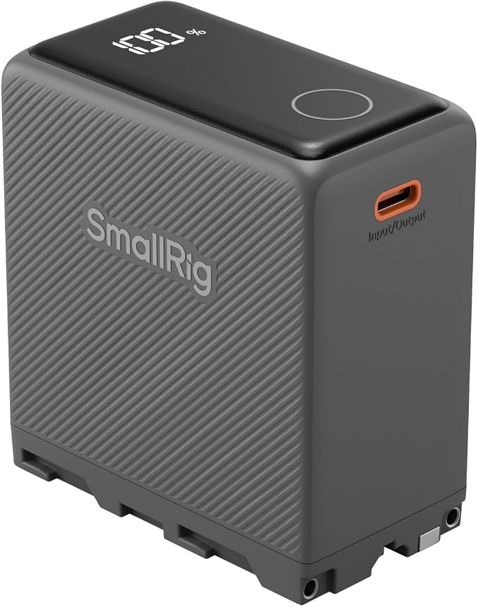 SMALLRIG NP-F970 Battery, 7500mAh USB-C Camera Battery, 2H 36W PD Fast Charge