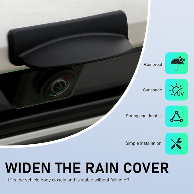 Car Backup Camera Rain Shield, Silicone Rear View Camera Anti-Rain Cover