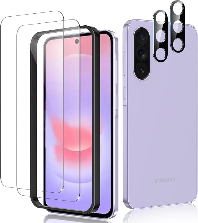 2+2 Pack for Samsung Galaxy A37 5G Screen Protector & Camera Lens Protector