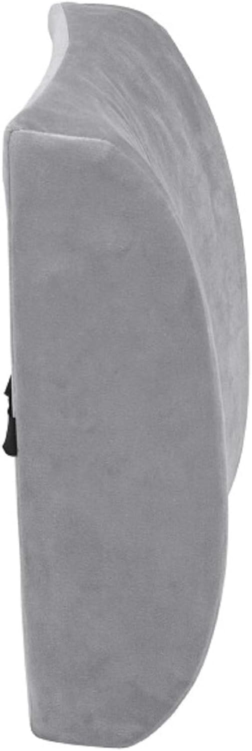 Drive Medical Comfort Touch Heated Lumbar Support Cushion, Gray
