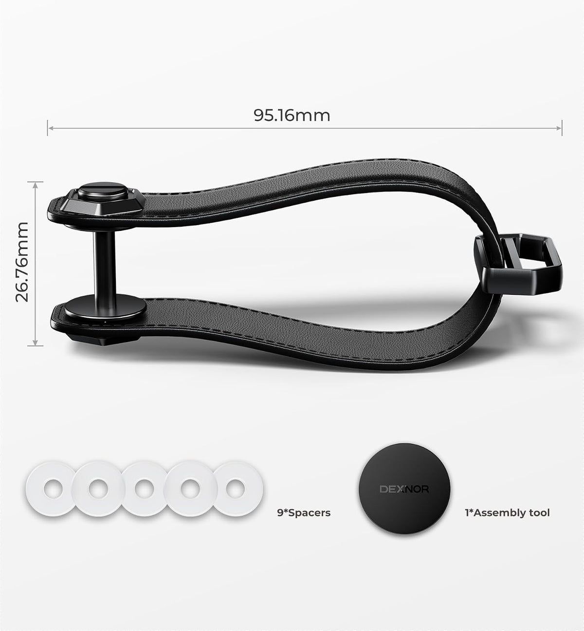 Dexnor Key Organizer, Adventure-proof Leather Key Holder Snag-free Keychain Keyring up to 6 Keys