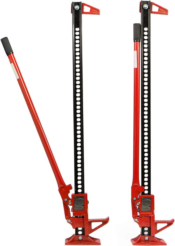 XtremepowerUS 48'' Universal Farm Jack for Tractor, Truck, SUV - Ratcheting Off Road Trail Bumper Utility Jack - 3-Ton Capacity Lift
