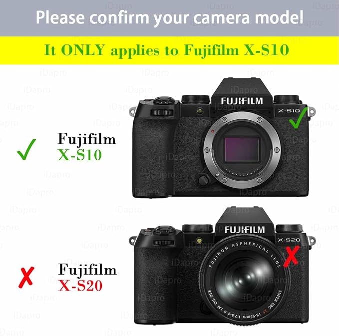iDaPro Screen Protector for Fujifilm X-T30 Fuji X-T30+ Hand Lanyard, Tempered