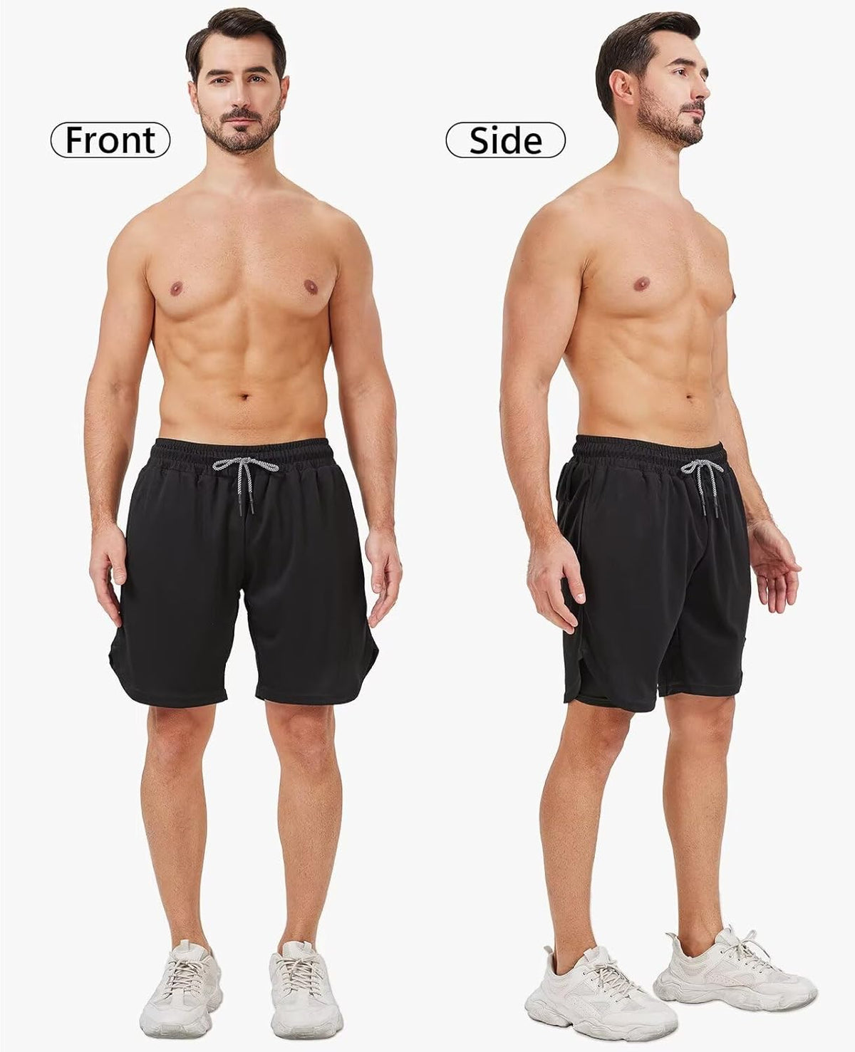 OCYMA Men's 2-in-1 Gym Shorts - 7-Inch Workout Shorts with Pockets & Towel Loop