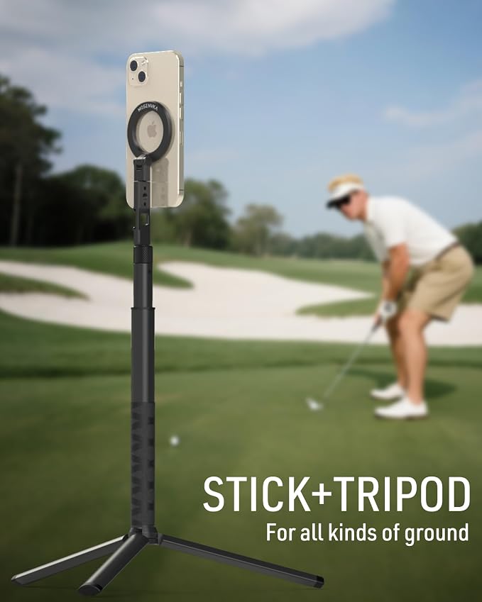 MOSENVKA Golf Tripod & Monopod Magnetic Phone Holder Golf Selfie Stick Tripod