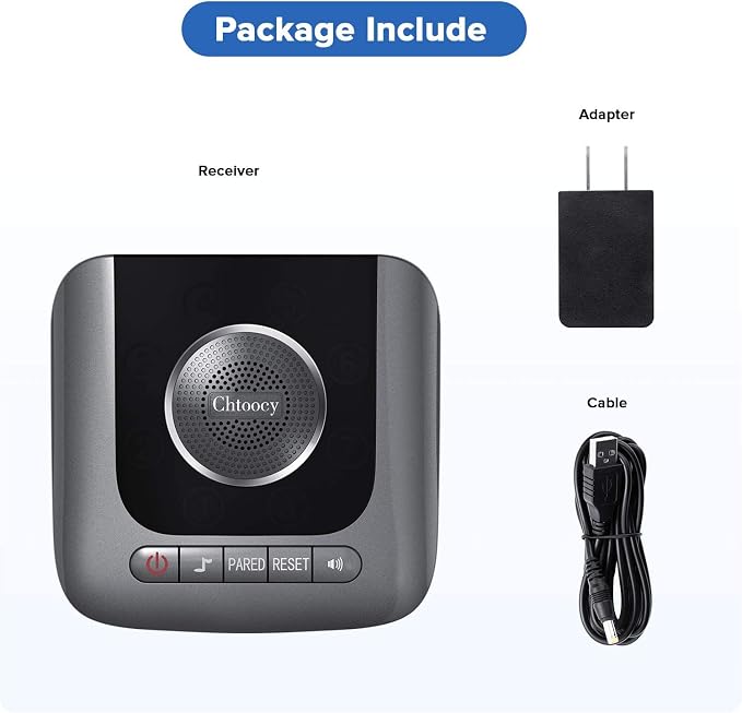 Solar Driveway Alarm Wireless Outside 1/2 Mile Long Range, 3 Sensitivity &