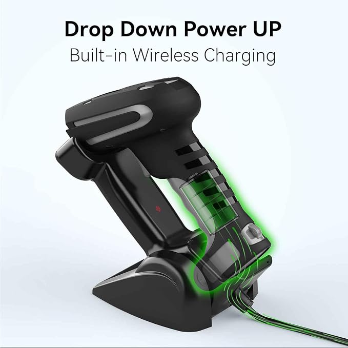 Alacrity Long Distance 1D 2D Industrial Barcode Scanner, Wireless Charging