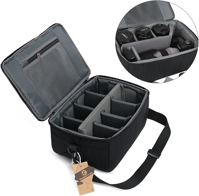 Koolertron Dslr Camera Insert Bag Purse Universal Liner Lens Pouch Partition