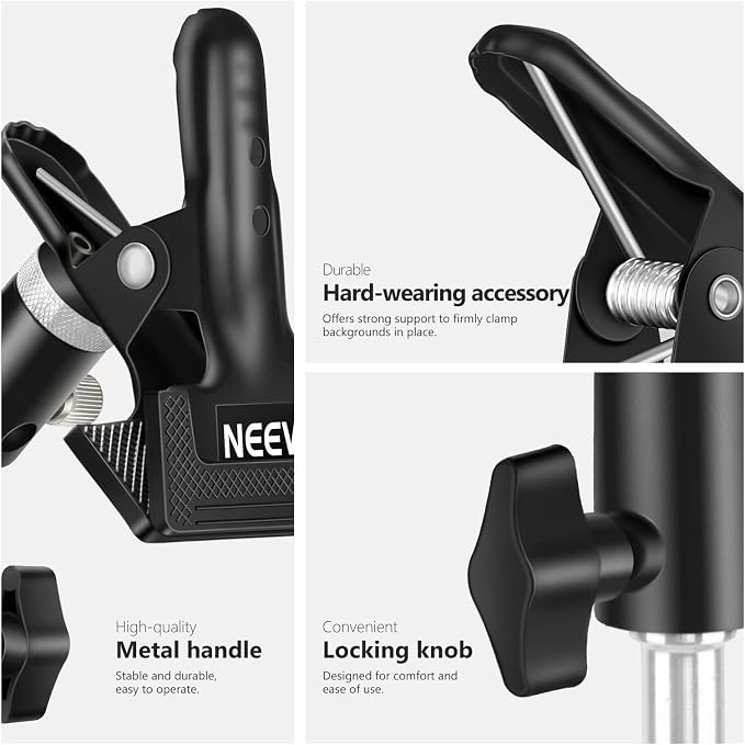 NEEWER Photo Studio Heavy Duty Metal Clamp Holder