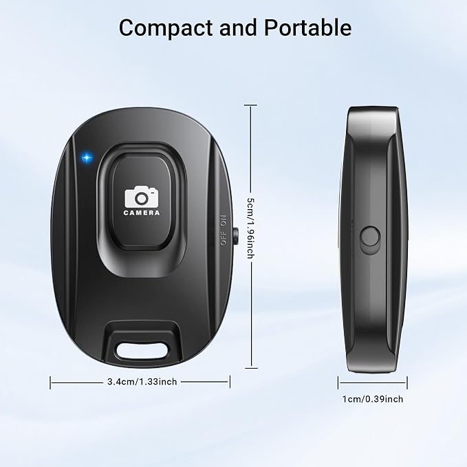2 Pack Wireless Remote Shutter for iPhone Camera, Portable Rechargeable Photo