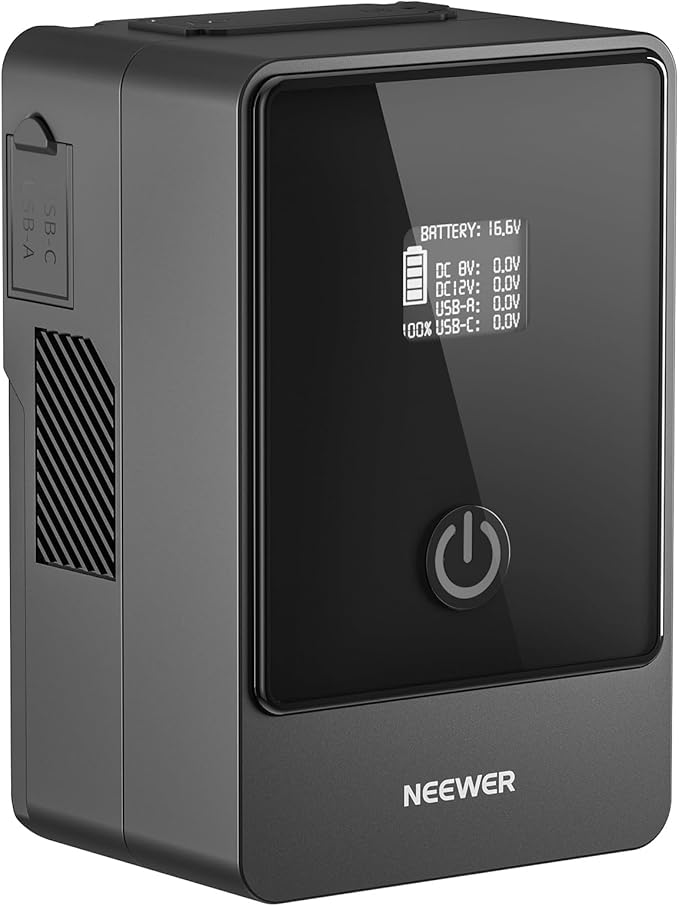 NEEWER Mini V Mount Battery, 6800mAh 99Wh V Lock Battery, PD65W Fast Charging/D