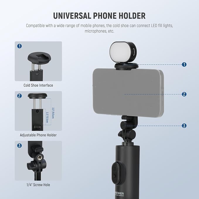 NEEWER Entry Level Version Selfie Stick Tripod