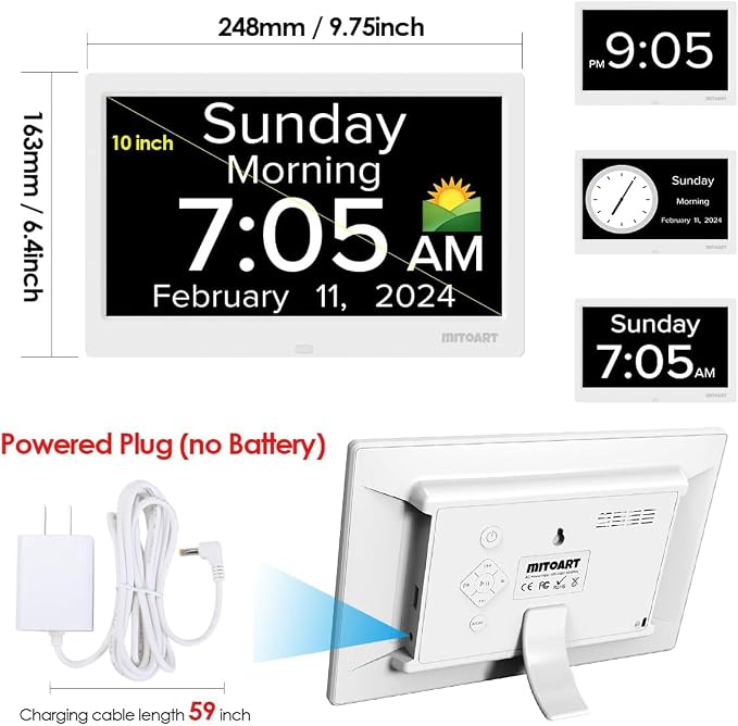 10.1 Inch Digital Alarm Clock