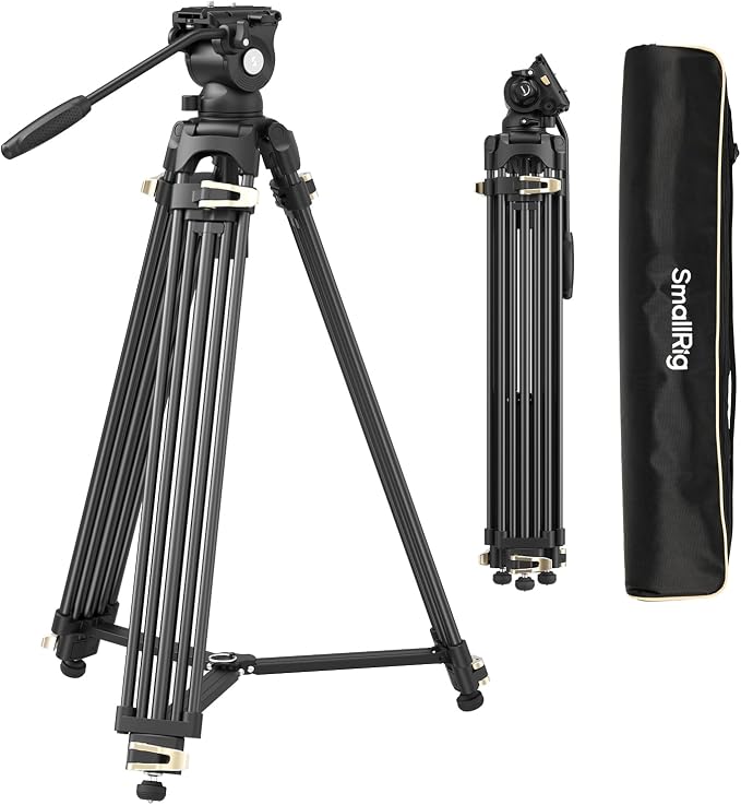 SmallRig AD-01S Video Tripod, Dual-Mode Quick Release Plate, Load up to 13.2lb