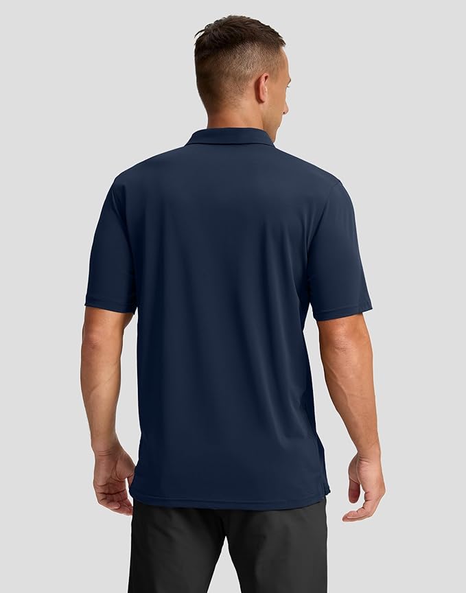 Men's Golf Shirts Dry Fit Moisture Wicking Performance Short Sleeve Collared Polo Shirts for Casual Athletic Business