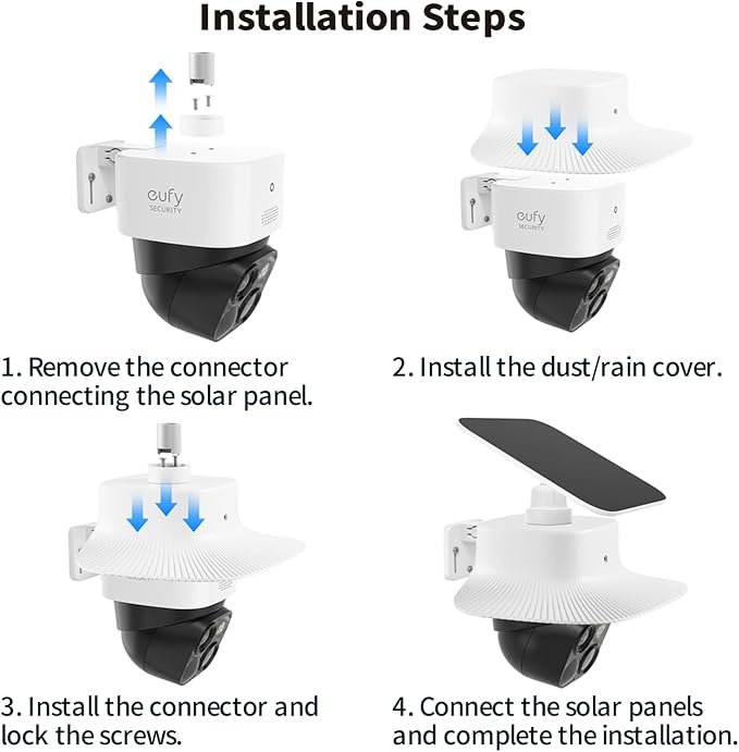 Rain Cover for Eufy Security SoloCam S340, Protective Weather Shield for