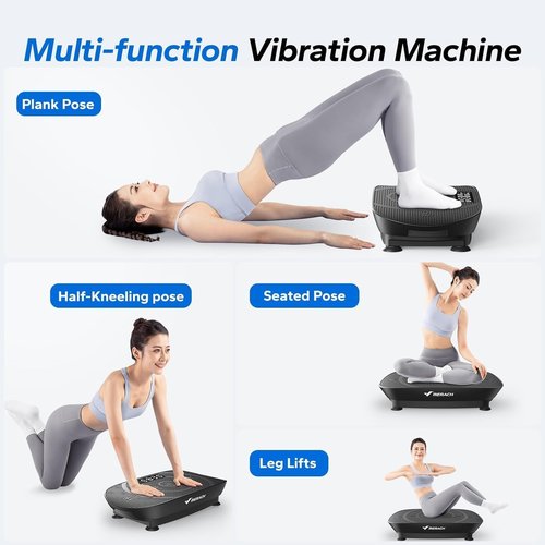 MERACH Vibration Plate - Whole Body Workout Machine with Bluetooth & Silicone Pedals | Home Fitness Equipment