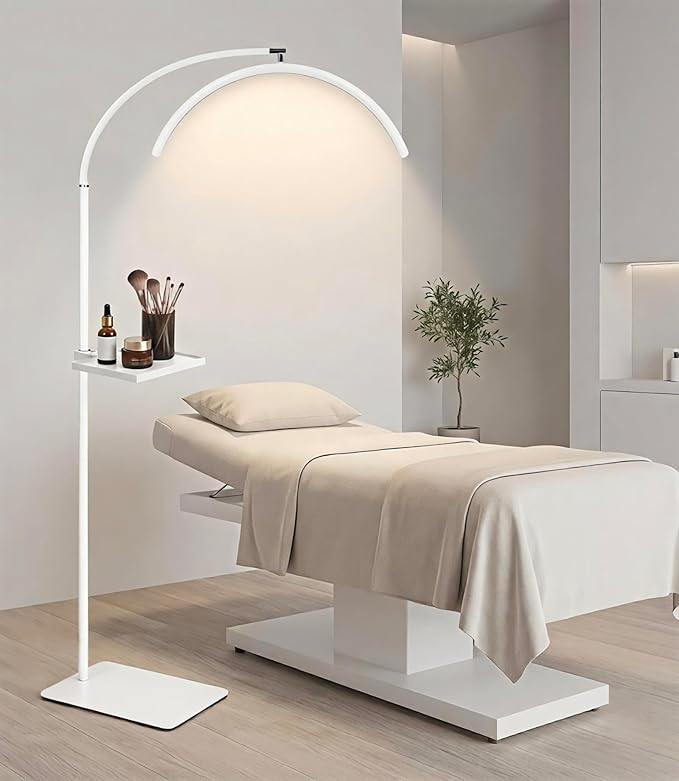 Half Moon LED Floor Light with Tool Tray