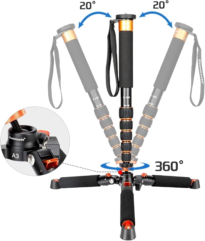 Koolehaoda 69" Aluminum Camera Monopod