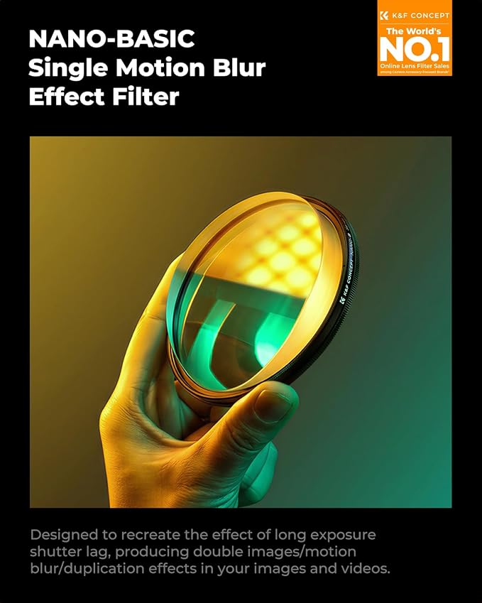 K&F CONCEPT 82mm Unilateral Blur Ghost Motion Filter Super Speed Effects