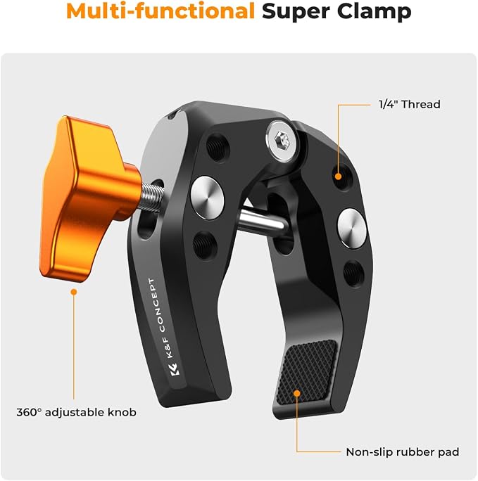 K&F CONCEPT Camera Mount Clamp, Super Crab Clamp