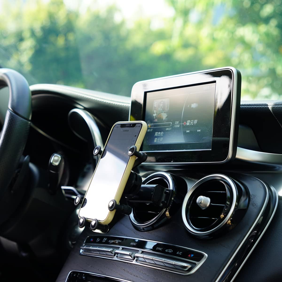 X-Rnio Car Phone Holder Mount Compatible with Mercedes Benz A-Class, B-Class,C-Class, E-Class,S-Class, GLA/GLB/GLC/GLE/GLS-Class 2016-2023 & Mini Cooper Accessories